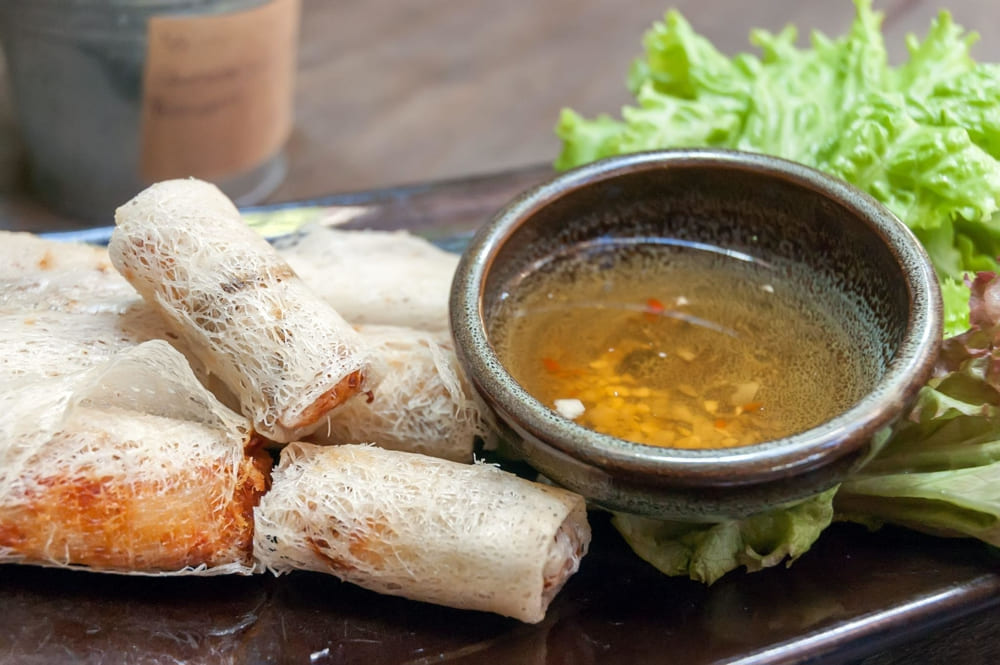 Each type of spring roll will have a different dipping sauce to enhance the flavor of the dish.
